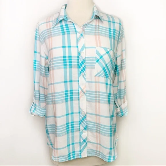 Stitch Fix l Market & Spruce Plaid Button Down Top - Picture 2 of 9